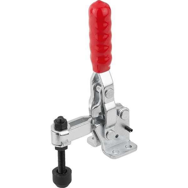 Toggle Clamp Vertical Std, Horizontal Foot F2=1600, Adjustable Clamping Spind M06X50, Steel Electro